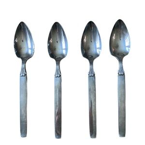 Oneida Community Twilight Fruit Spoons Vintage Set of 4 Stainless Steel Classic